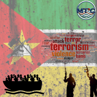 Terrorists and migrant boat featured on Mozambique flag