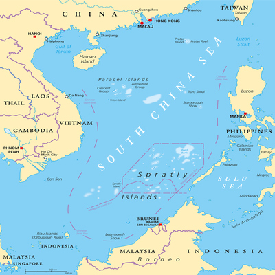 map of south asian ocean