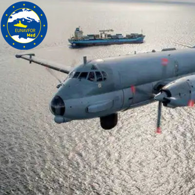 French ATL 2 maritime patrol aircraft is operating in Mediterranean Sea