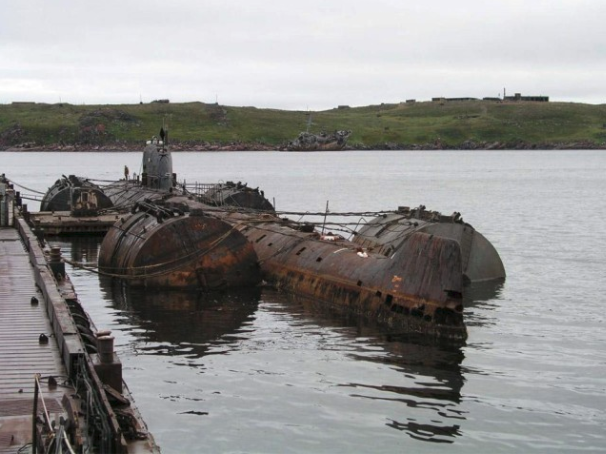 Nuclear Submarine K159 before its sinking in 2003
