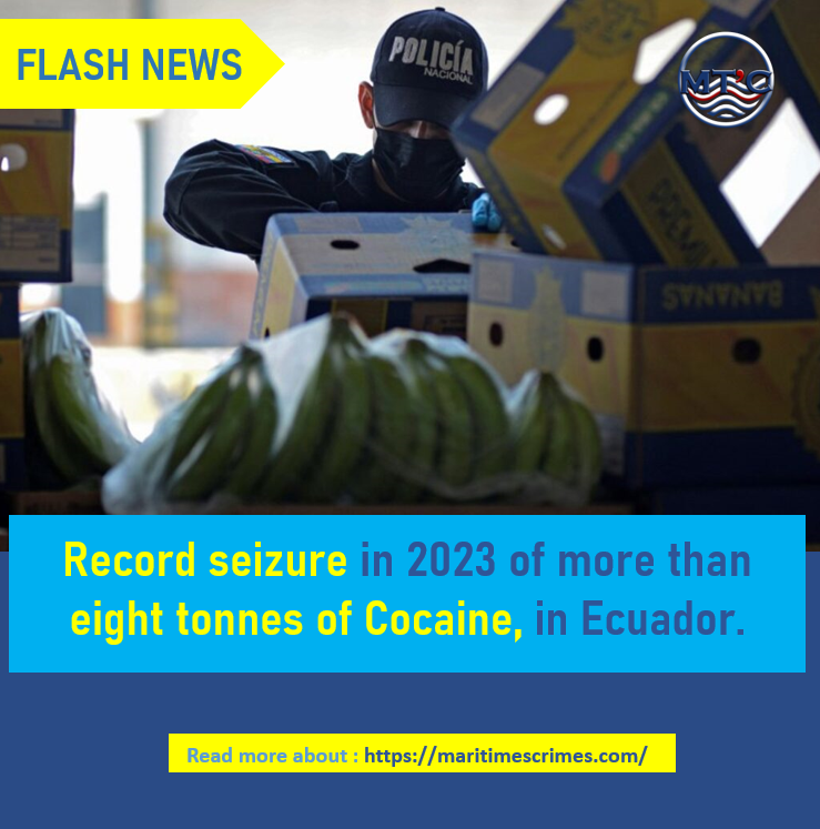 Record seizure in 2023 of more than eight tonnes of cocaine - Maritimes ...