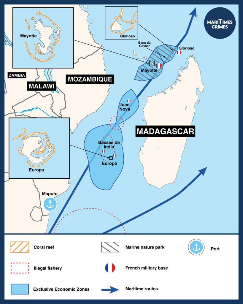 Mozambique Canal, French presence
